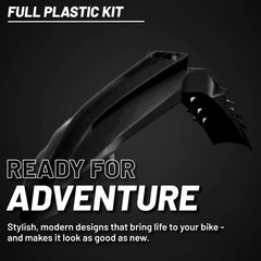 Polisport Motocross (MX) Replica Plastic Kit for KTM EXC/XC-W (2024) Dirt Bike – OEM Quality, Durable, Flexible & Perfect Fit – Black