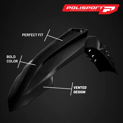 Polisport Motocross (MX) Replica Plastic Kit for KTM EXC/XC-W (2024) Dirt Bike – OEM Quality, Durable, Flexible & Perfect Fit – Black