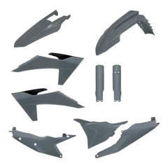 Polisport Motocross (MX) Replica Plastic Kit for KTM EXC/XC-W (2024) Dirt Bike – OEM Quality, Durable, Flexible & Perfect Fit – Nardo Grey