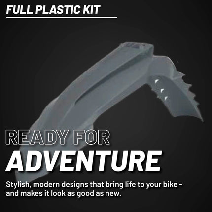 Polisport Motocross (MX) Replica Plastic Kit for KTM EXC/XC-W (2024) Dirt Bike – OEM Quality, Durable, Flexible & Perfect Fit – Nardo Grey