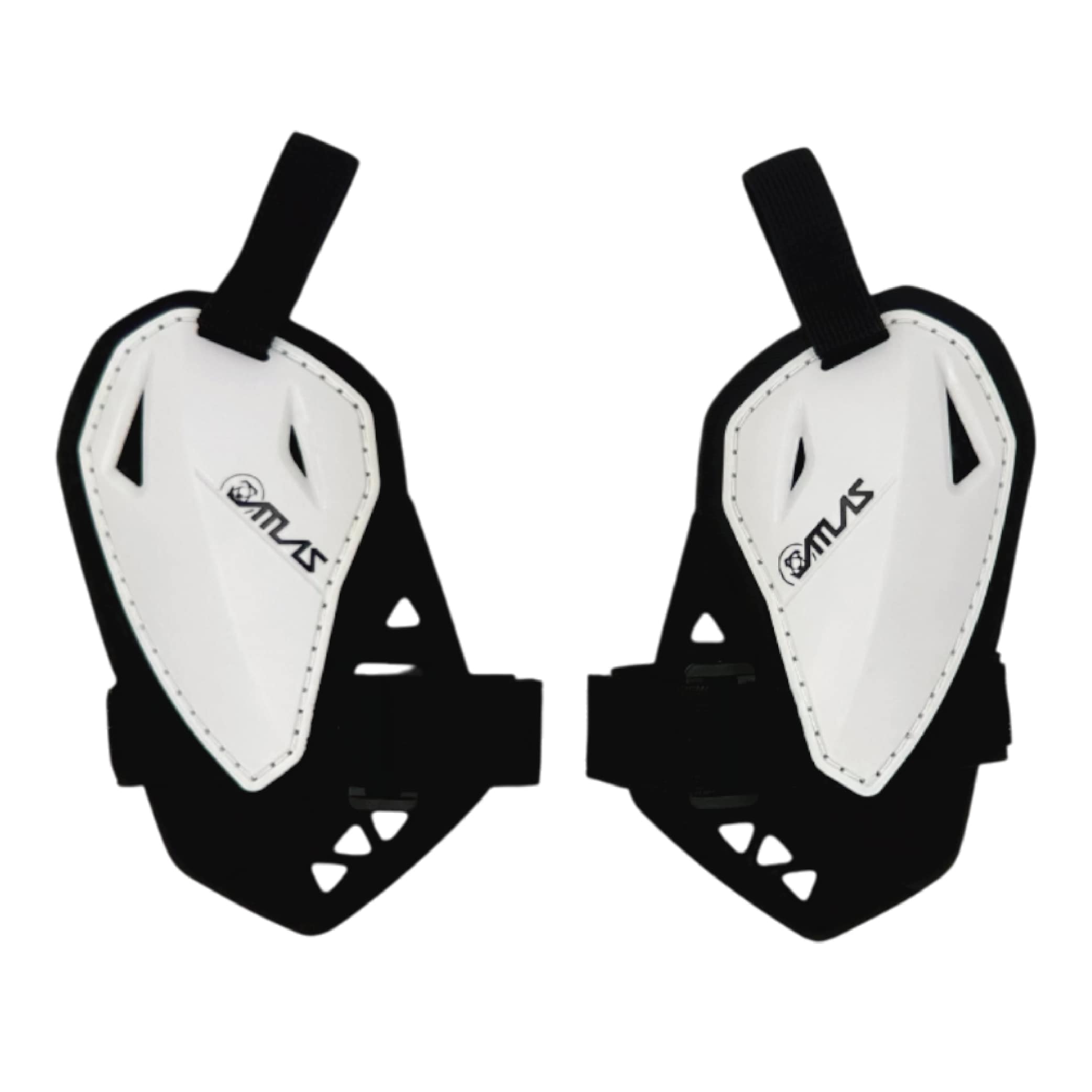 Atlas Charger PeeWee White + Shoulders A1020-00-000 - CE Certified Youth Neck Brace with Adjustable Shoulder Pads, Lightweight Design, Impact-Resistant Protection for Motocross, BMX, and Extreme Sports
