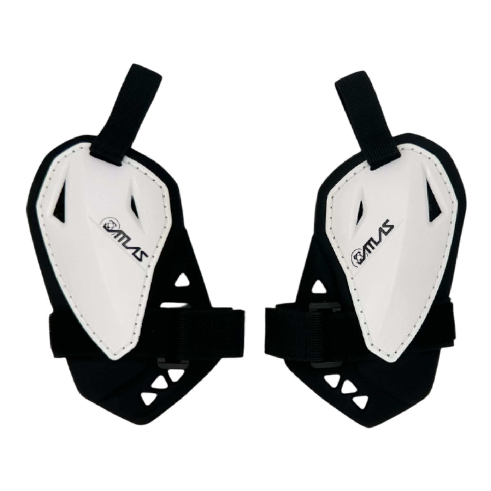 Atlas Charger PeeWee White + Shoulders A1020-00-000 - CE Certified Youth Neck Brace with Adjustable Shoulder Pads, Lightweight Design, Impact-Resistant Protection for Motocross, BMX, and Extreme Sports
