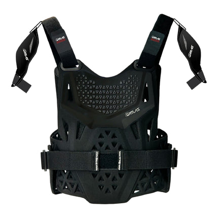 Atlas Charger PeeWee Black + Shoulders A1020-01-000 - CE Certified Youth Neck Brace with Adjustable Shoulder Pads, Lightweight Impact-Resistant Protection for Motocross, BMX, and Extreme Sports