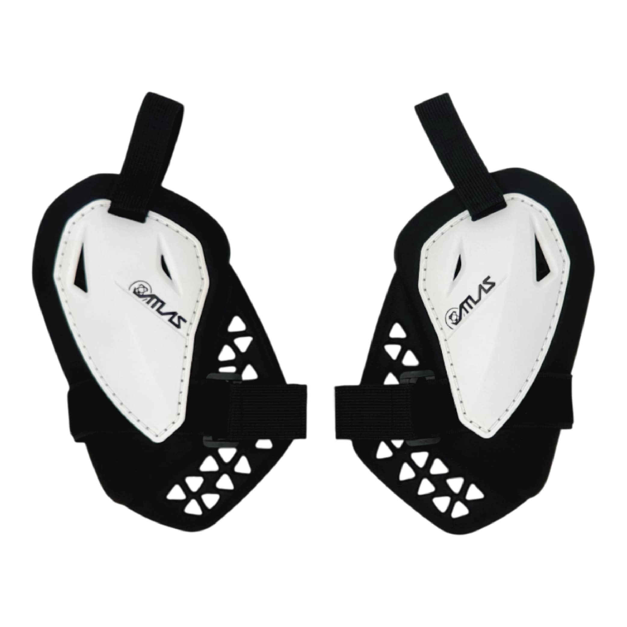 Atlas Charger Youth White + Shoulders A1040-00-000 - CE Stoneshield Certified Youth Neck Brace with Adjustable Shoulder Pads, Lightweight Impact-Resistant Protection for Motocross, BMX, and Extreme Sports