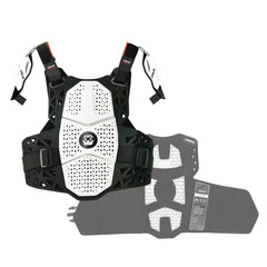 Atlas Charger Youth White + Shoulders A1040-00-000 - CE Stoneshield Certified Youth Neck Brace with Adjustable Shoulder Pads, Lightweight Impact-Resistant Protection for Motocross, BMX, and Extreme Sports
