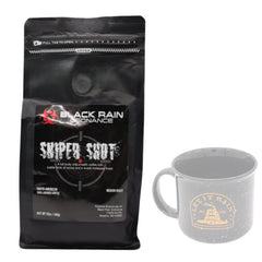 Black Rain Ordnance Sniper Shot Coffee – 100% Ground Arabica Coffee - Medium Roast - 12oz