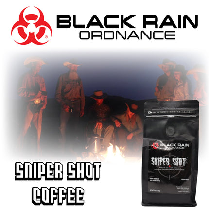 Black Rain Ordnance Sniper Shot Coffee – 100% Ground Arabica Coffee - Medium Roast - 12oz