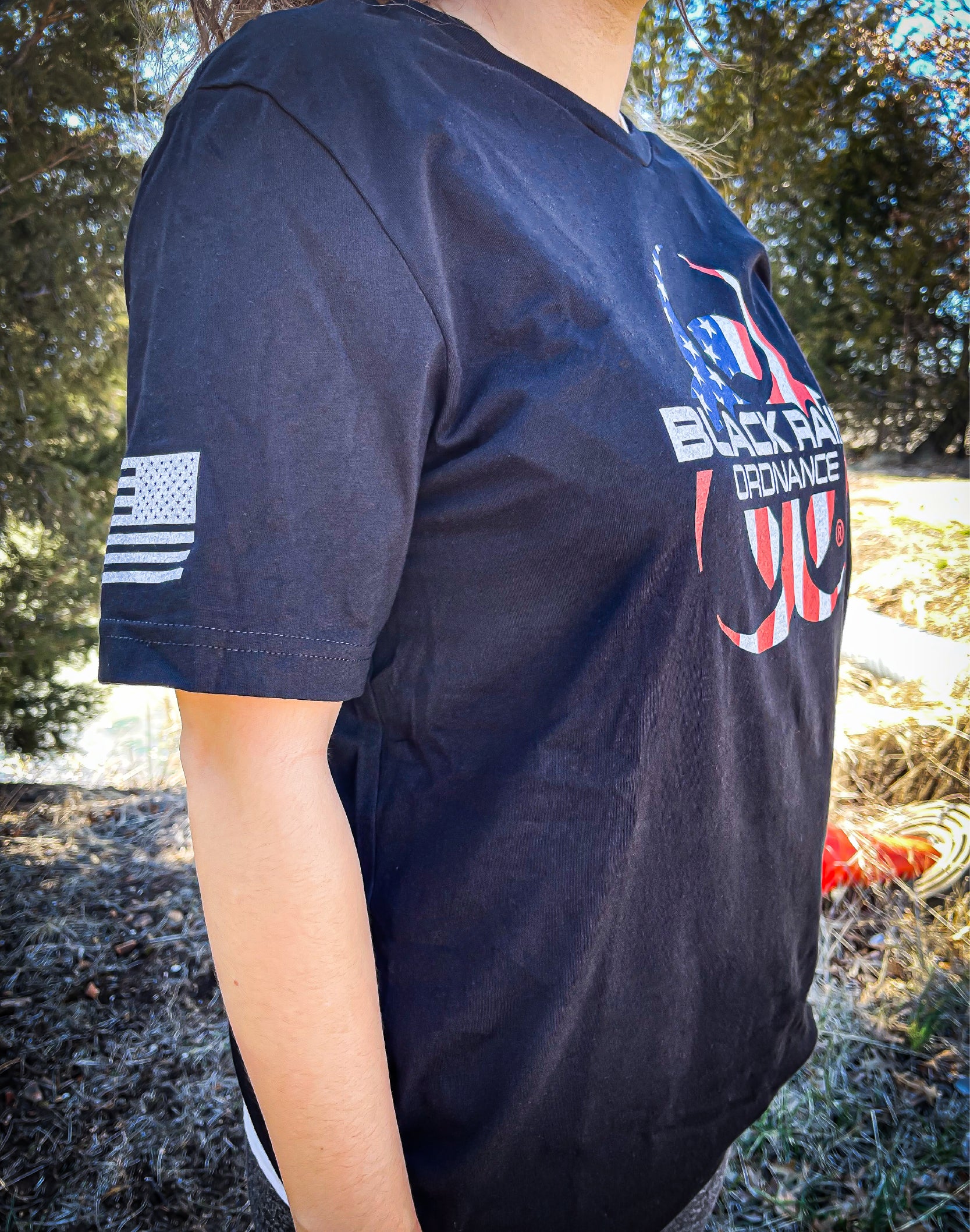 Black Rain Ordnance American Flag Logo Premium Unisex Short Sleeve T-Shirt