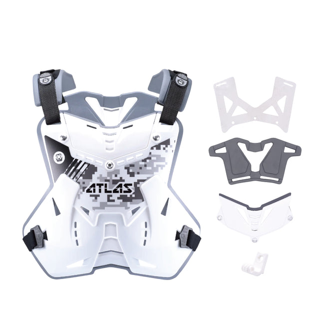 Atlas Defender CPC-00-010 CE Stoneshield Adult Chest Protector, Adjustable Foam/Plastic Construction, Digital Arctic Design, Secure Velcro Closure System, One Size Fits Most