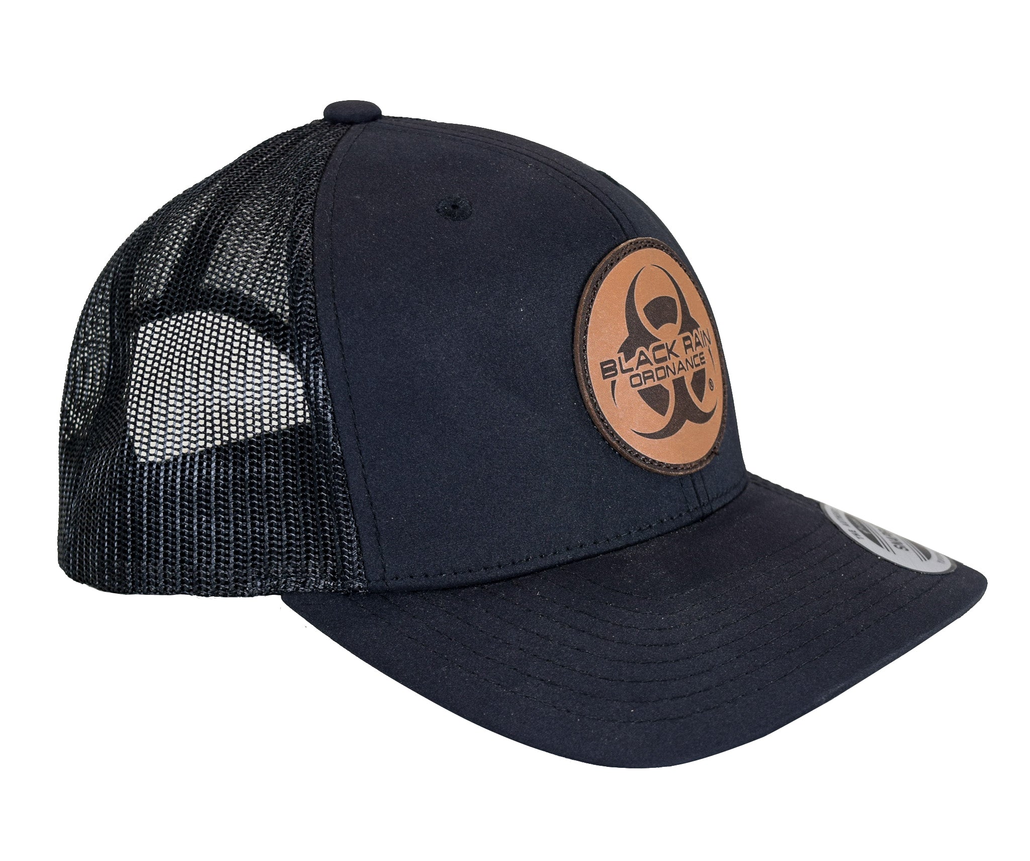 Black Rain Ordnance Black Outdoor Snapback Hat w/ Round Logo Patch & Mesh Back