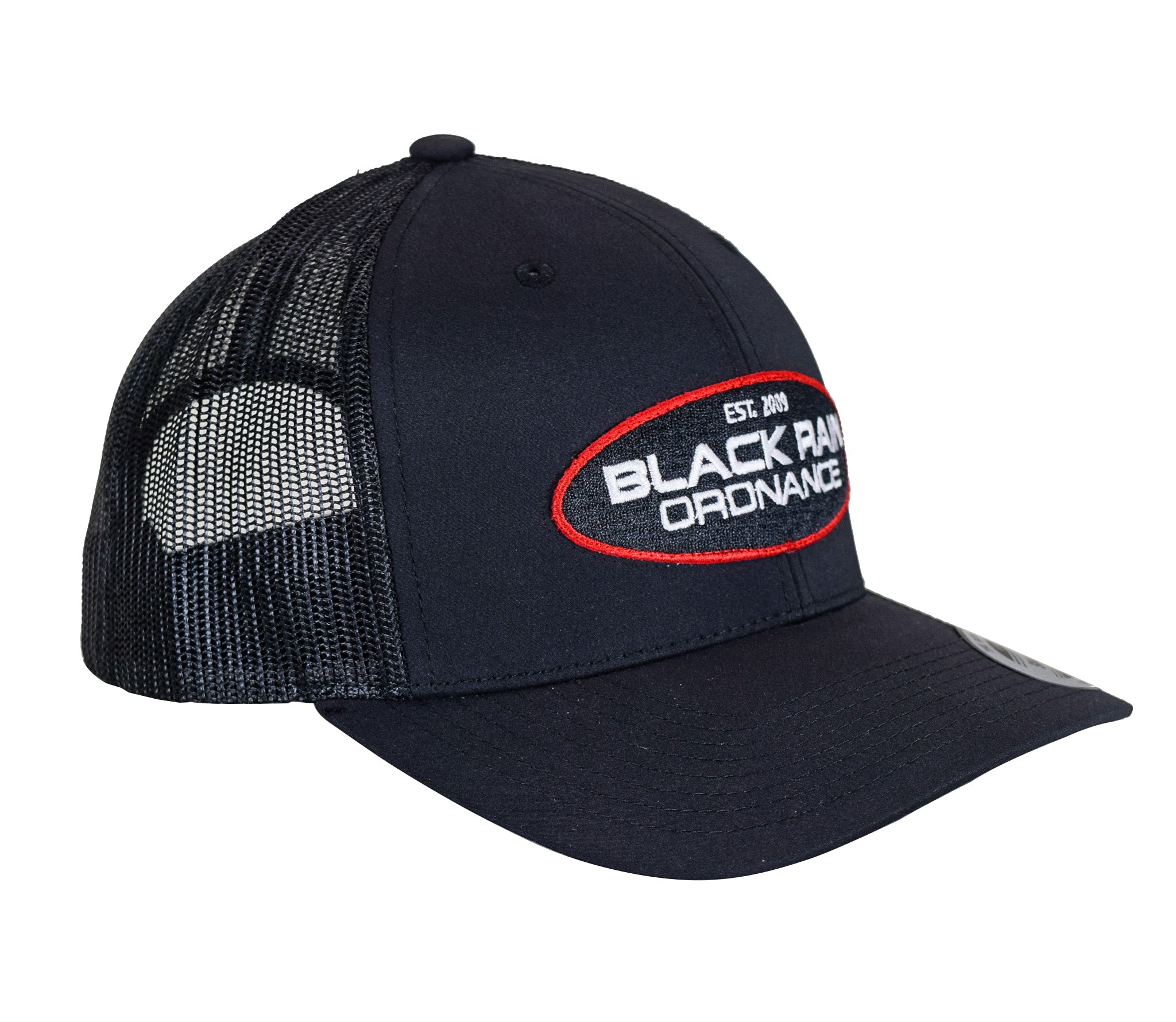 Black Rain Ordnance Black Outdoor Snapback Hat w/ Oval Logo Patch & Mesh Back