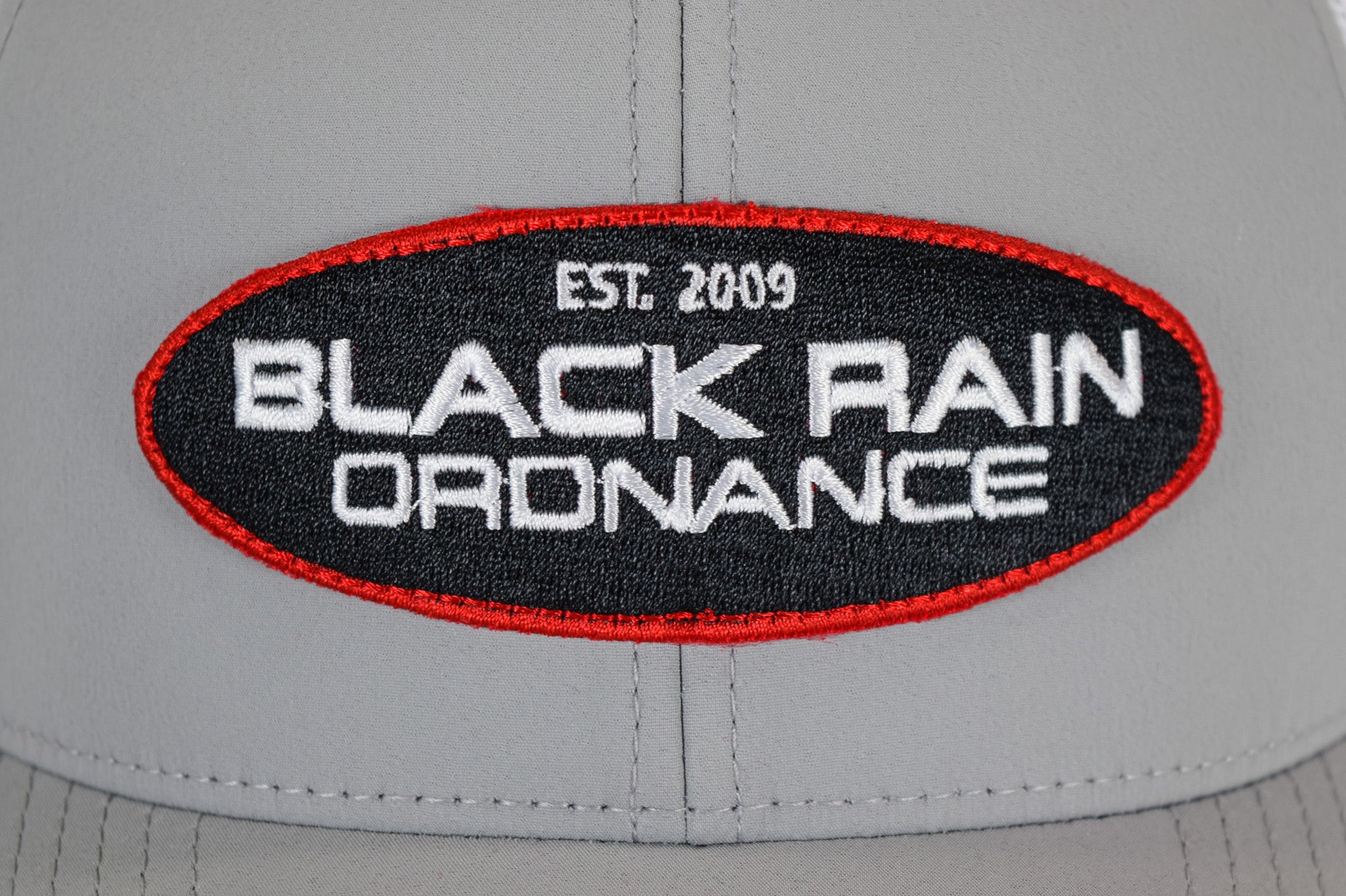 Black Rain Ordnance Grey Outdoor Snapback Hat w/ Round Oval Patch & Mesh Back