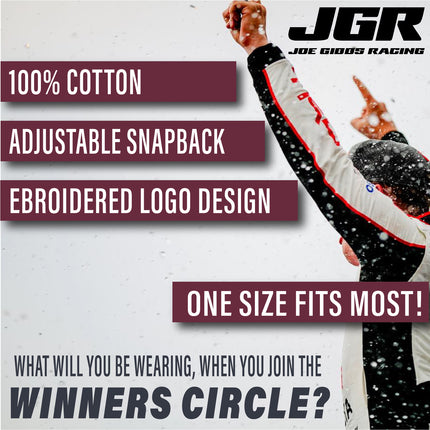 Joe Gibbs Racing Burgandy Cotton EST. 1991 Embroidered Logo Flatbill Hat with Snapback Closure