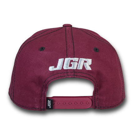 Joe Gibbs Racing Burgandy Cotton EST. 1991 Embroidered Logo Flatbill Hat with Snapback Closure