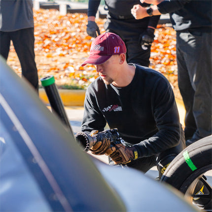 Joe Gibbs Racing #11 Burgandy Cotton Baseball Cap with Embroidered Logo & Adjustable Velcro Closure