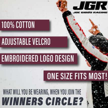 Joe Gibbs Racing #20 Maroon Cotton Baseball Cap with Embroidered Logo & Adjustable Hook and Loop Closure