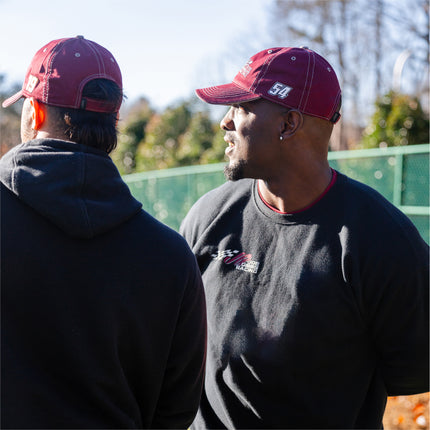 Joe Gibbs Racing #54 Burgandy Cotton Baseball Cap with Embroidered Logo & Adjustable Velcro Closure