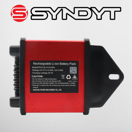 SYNDYT SYR 120 24V 5Ah Race Battery, Lithium-Ion Replacement Battery for SYR 120 and other SYNDYT 24V eBMX race frames. Charge time gives 30-90minutes of runtime.
