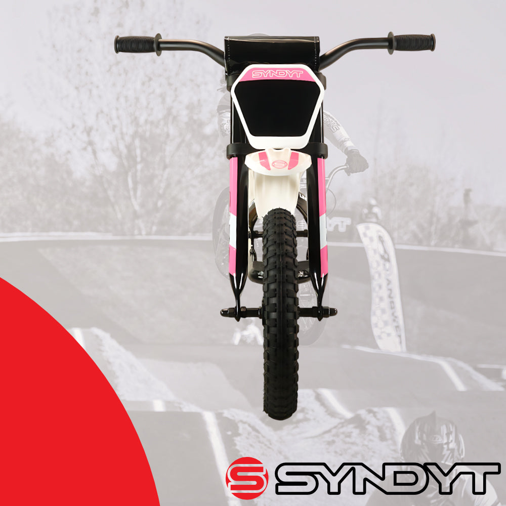 Syndyt SYP 120 12" Lightweight Balance Push Bike for Kids Ages 2-5 with 15" Seat and Lightweight, durable frame (Pink/White)