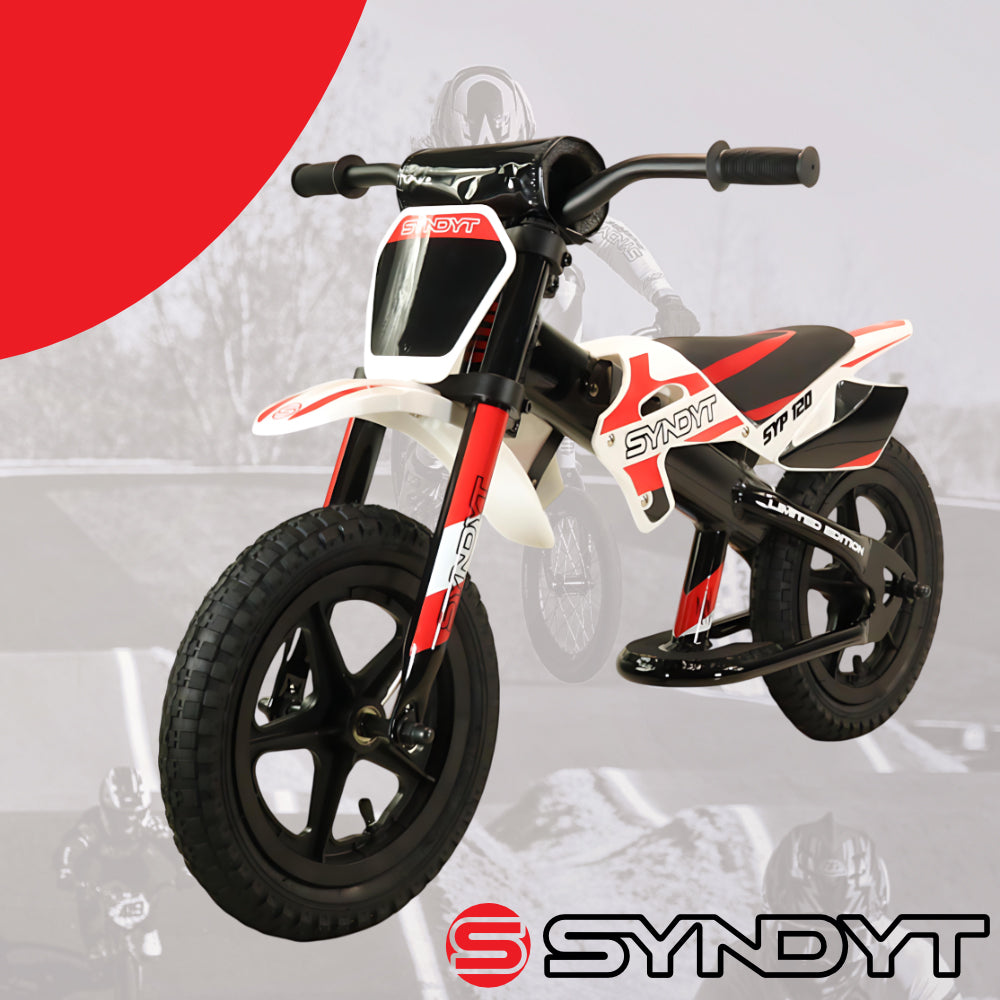 Syndyt SYP 120 12" Lightweight Balance Push Bike for Kids Ages 2-5 with 15" Seat and Lightweight, durable frame (Red/White)