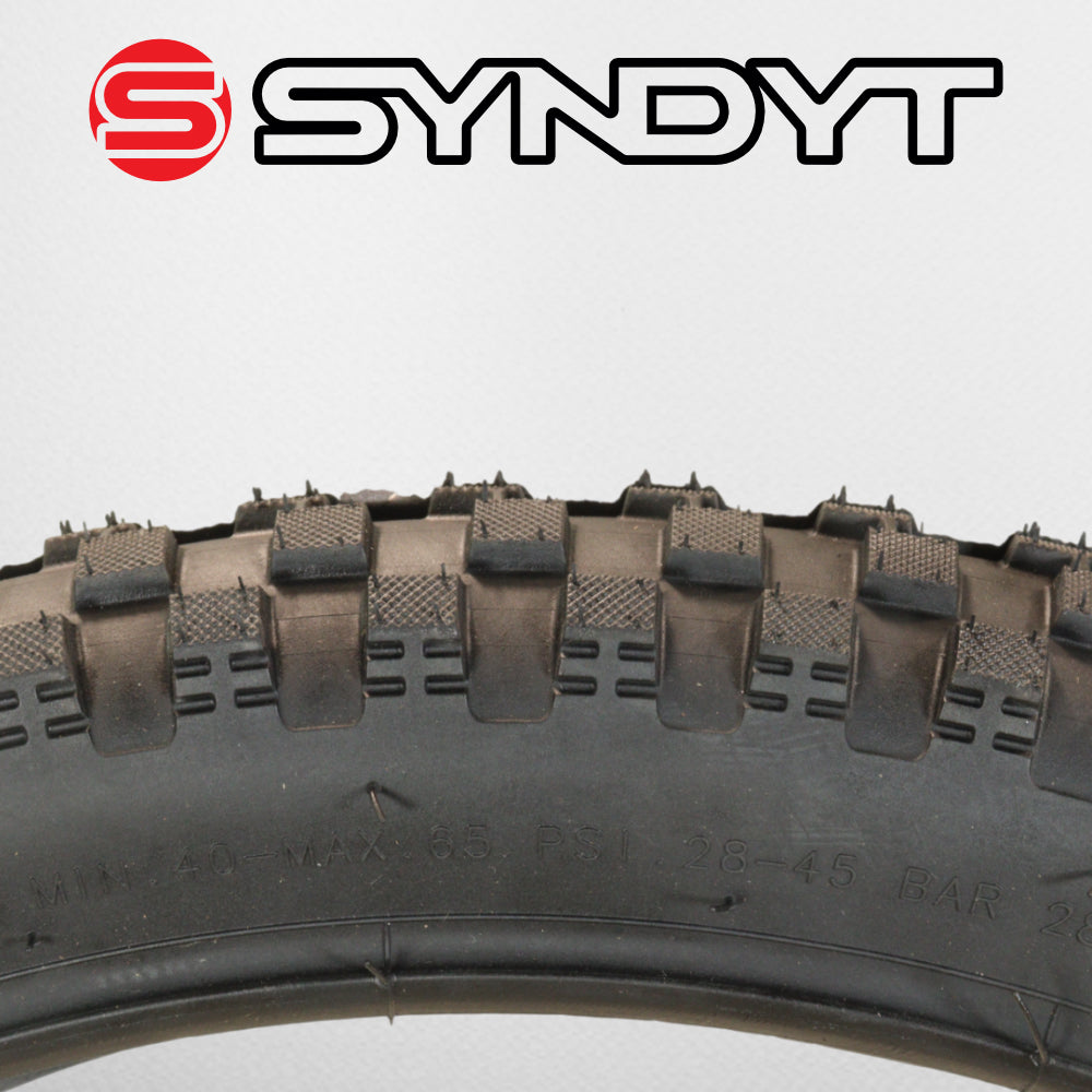 Syndyt SYR 200 20” x 2.25” Off-Road BMX Bicycle Tire, Directional Tread, Compatible with SYR 200 20" E Balance Bike, Black 20x2.25