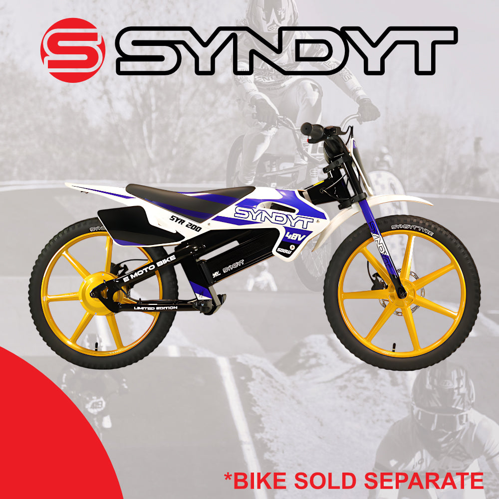Syndyt SYR 200 20” x 2.25” Off-Road BMX Bicycle Tire, Directional Tread, Compatible with SYR 200 20" E Balance Bike, Black 20x2.25