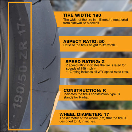 Continental ContiSportAttack 2 120/70ZR17 F & 190/50ZR17 R Sport Motorcycle Tire with Keychain
