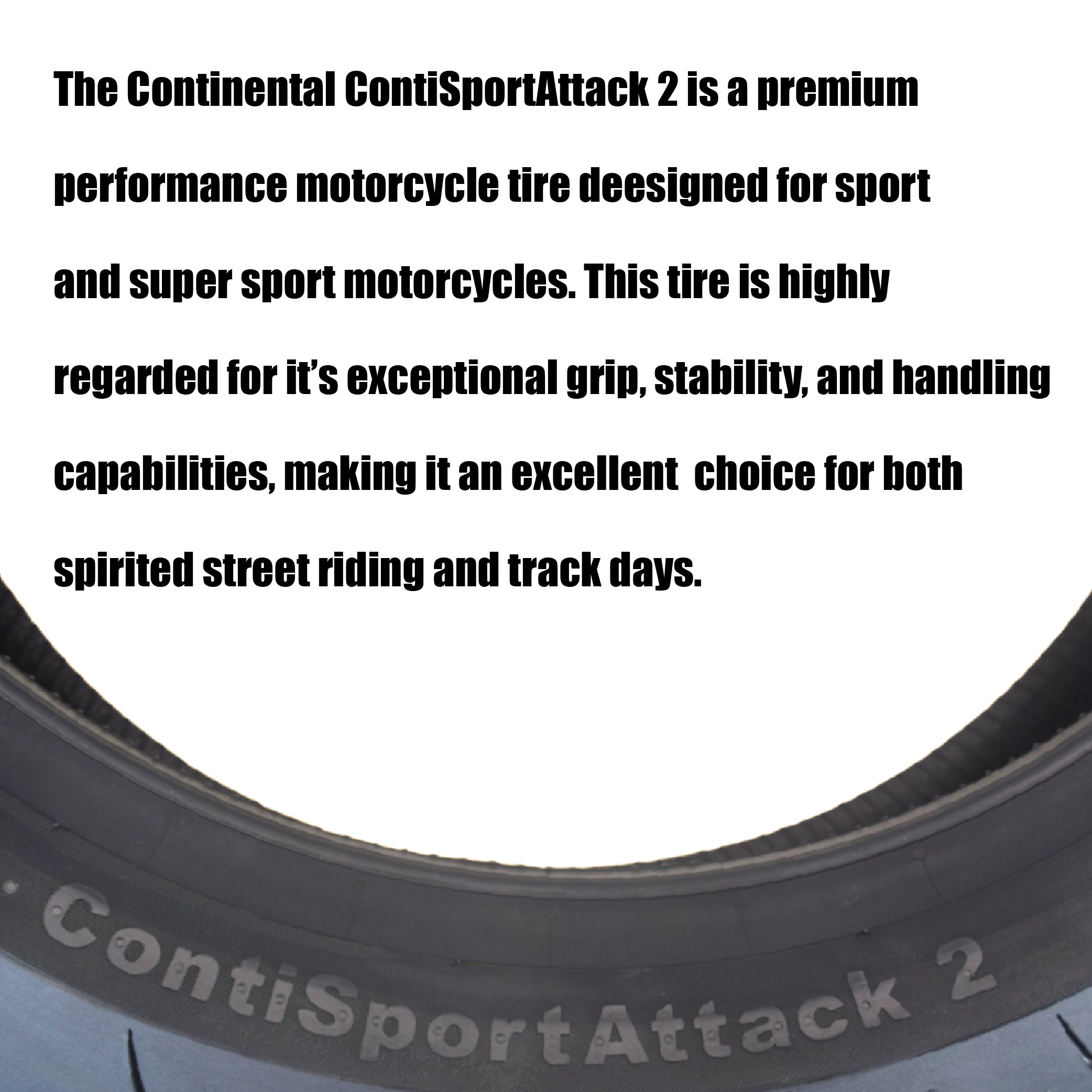 Continental ContiSportAttack 2 120/70ZR17 F & 190/55ZR17 R Sport Motorcycle Tire