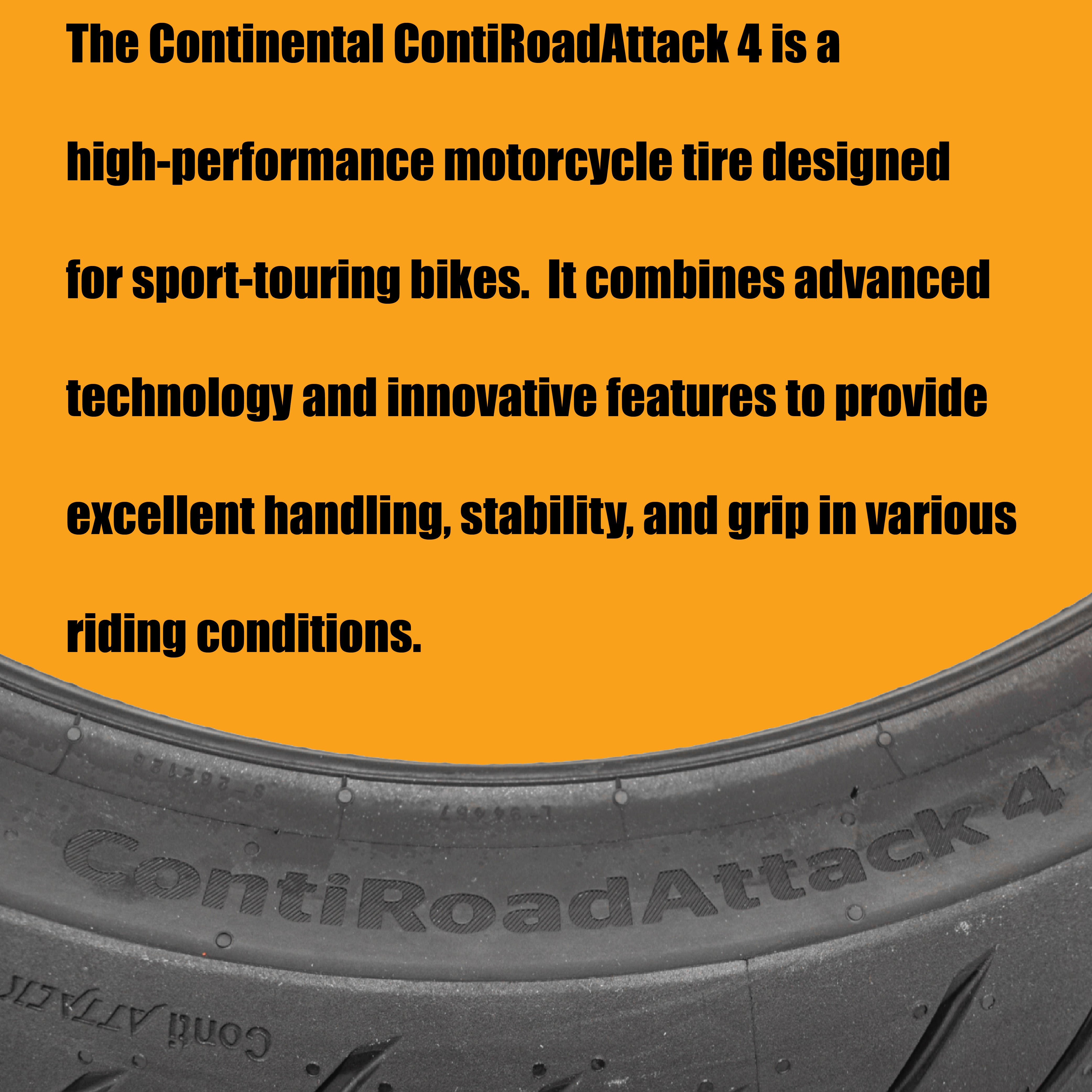 Continental ContiRoadAttack 4 120/70ZR17 Front Sport Touring Motorcycle Tire