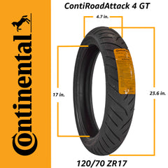 CONTI ROAD ATTACK 4 120/70ZR17 M/C (58W) TL CRA4 GT