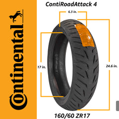 Continental ContiRoadAttack 4 160/60ZR17 Rear Sport Touring Motorcycle Tire