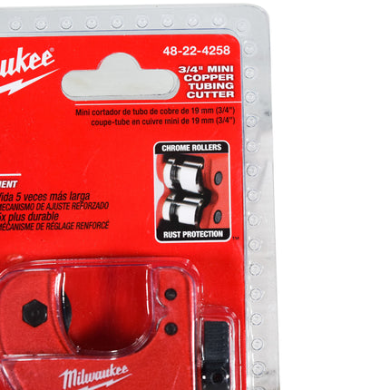 Milwaukee 48-22-4258 3/4-inch Heavy Duty Mini Red Copper Tubing Cutter