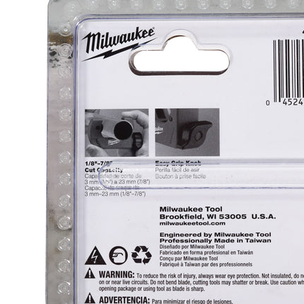 Milwaukee 48-22-4258 3/4-inch Heavy Duty Mini Red Copper Tubing Cutter