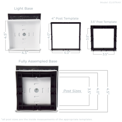 Home Zone Security Decorative Outdoor Solar Post Lights White No Wiring 2 Set