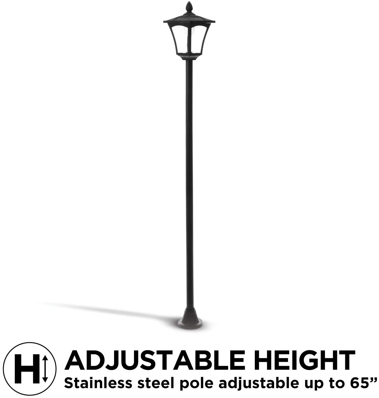 Home Zone Security Decorative Outdoor & Garden Lamp Post Light 65" Tall
