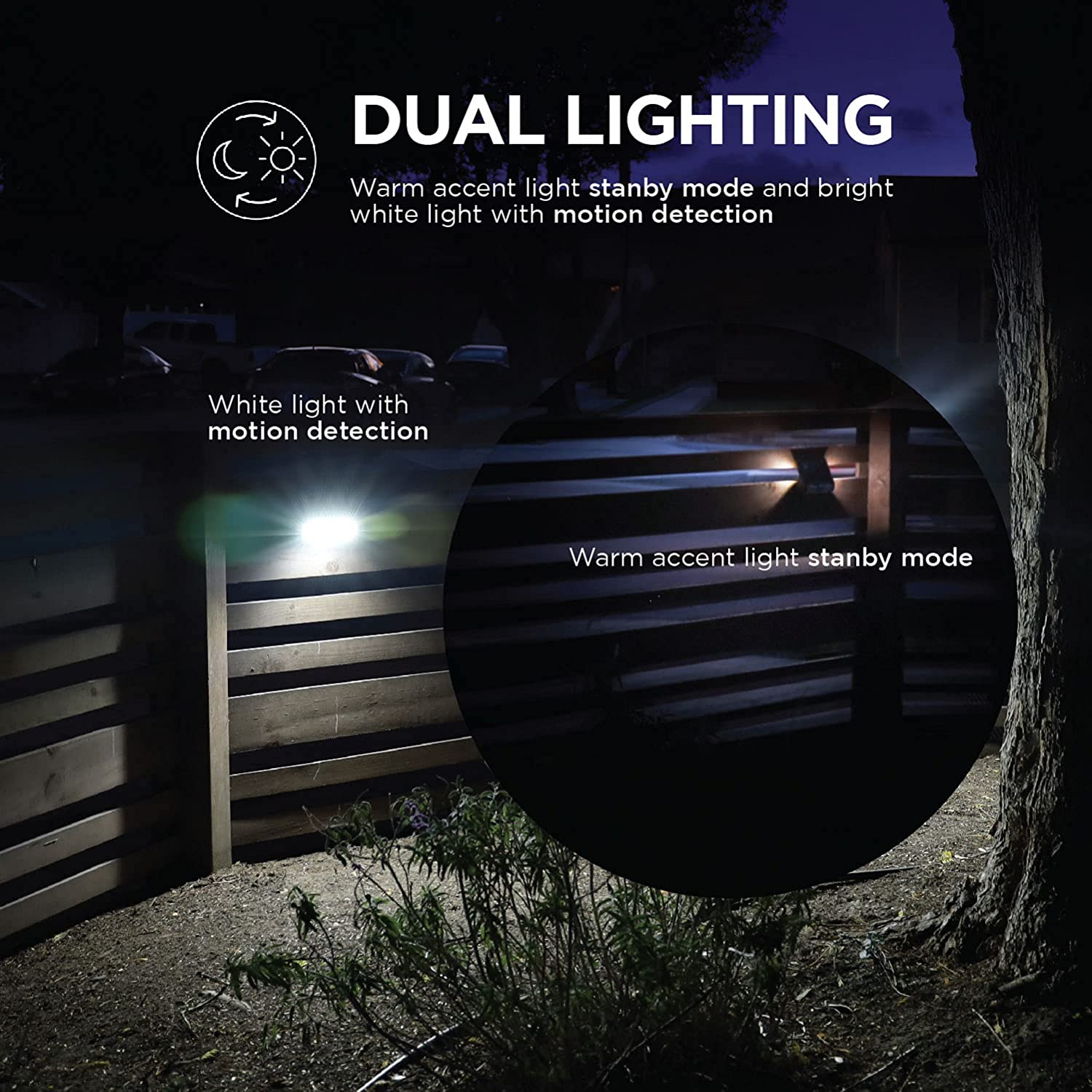 Home Zone Security Outdoor Motion Sensor Wall Light Dual Lighting Mode (2 Pack)