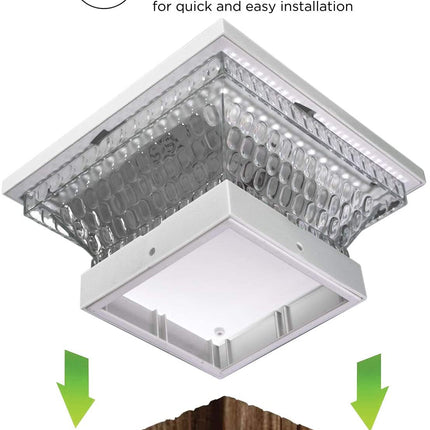 Home Zone Security Decorative Outdoor Solar Post Lights White No Wiring 2 Pack