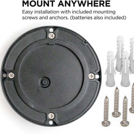 Home Zone Security Deck & Stair Solar Light Weatherproof No Wiring Black 4 Set