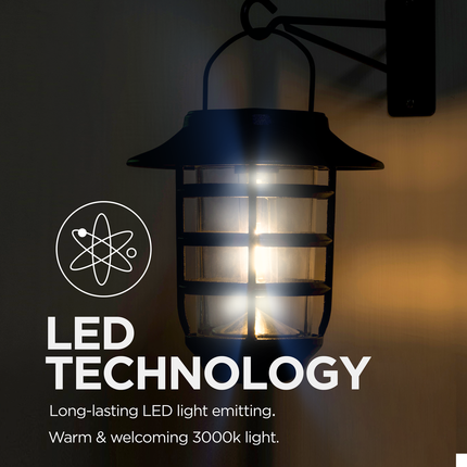 Home Zone Security Solar Decorative Glass Wall Lantern Light No Wiring 2 Set