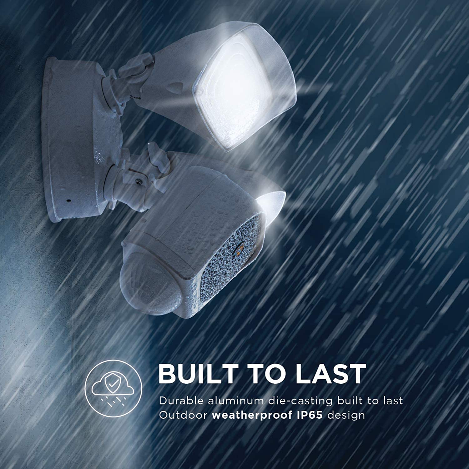 Home Zone Security Bright LED Security Flood Light With 1080p Wi-Fi Camera