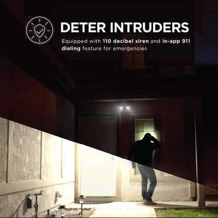 Home Zone Security Bright LED Security Flood Light With 1080p Wi-Fi Camera