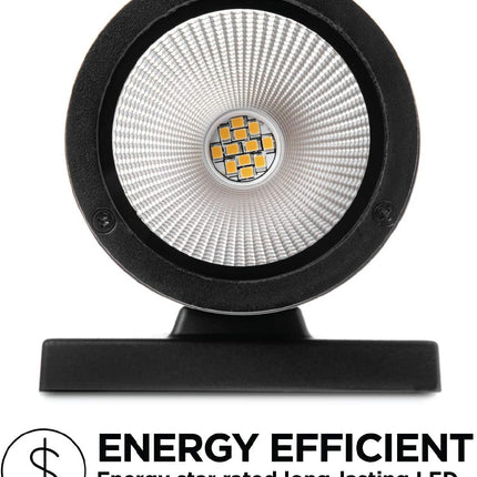 Home Zone Security LED Modern Wall & Porch Sconce Light Black