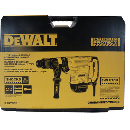 DEWALT D25733K 15 Amp Corded 1-7/8 in. SDS-MAX Variable Speed Combination Hammer with Auxiliary Handle and Kitbox