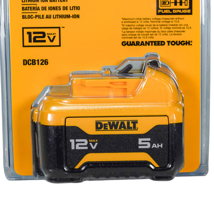 Dewalt DCB126 12V MAX 5.0Ah Lithium Ion Battery