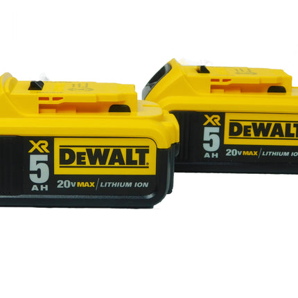 DeWalt DCB205-2 20V MAX Lithium-Ion 5.0 Ah Battery Pack with Gauge (2 Pack)