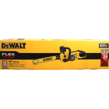DEWALT 60V MAX Cordless Chainsaw, 18" (Tool Only) – Brushless Power for Heavy-Duty Cutting