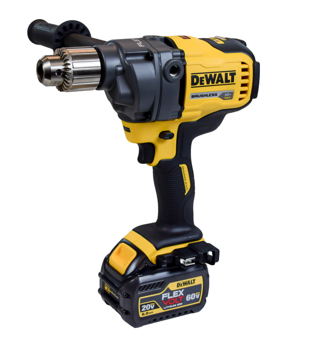 DEWALT DCD130T1 FLEXVOLT 60V MAX Cordless Brushless 1/2 in. Concrete Mud Mixer/Drill with E-Clutch and (1) FLEXVOLT 6.0Ah Battery