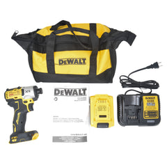 DeWalt DCF845P1 20V Max XR Brushless Cordless 3-Speed 1/4" Impact Driver Kit – Powerful 5.0Ah Battery, Compact Design, Precision Control for Heavy-Duty Jobs