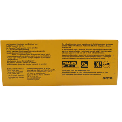 DeWalt DCF870B 20V Compact Cordless Quiet Hydraulic Impact Driver – 1/4″ Hex, 500 in-lb Torque, 0-3000 RPM, 4200 IPM, LED, Low Noise (Tool-Only)