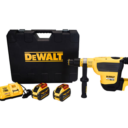 DEWALT DCH614x2 Flexvolt 60V MAX Cordless Brushless 1-3/4 in. SDS MAX Rotary Hammer and (2) Flexvolt 9. 0Ah Batteries and  (1) Charger